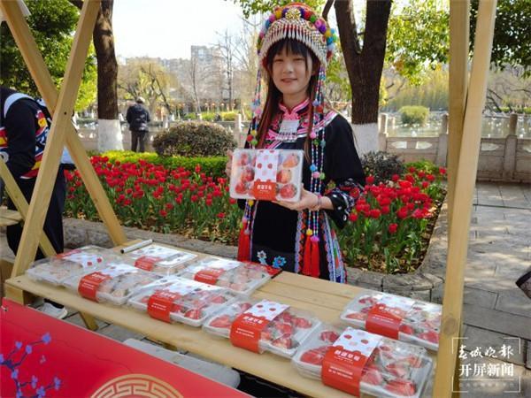 "這里有東川的面條,祿勸的火腿等豐富的農產品,每一樣看上去質量都很
